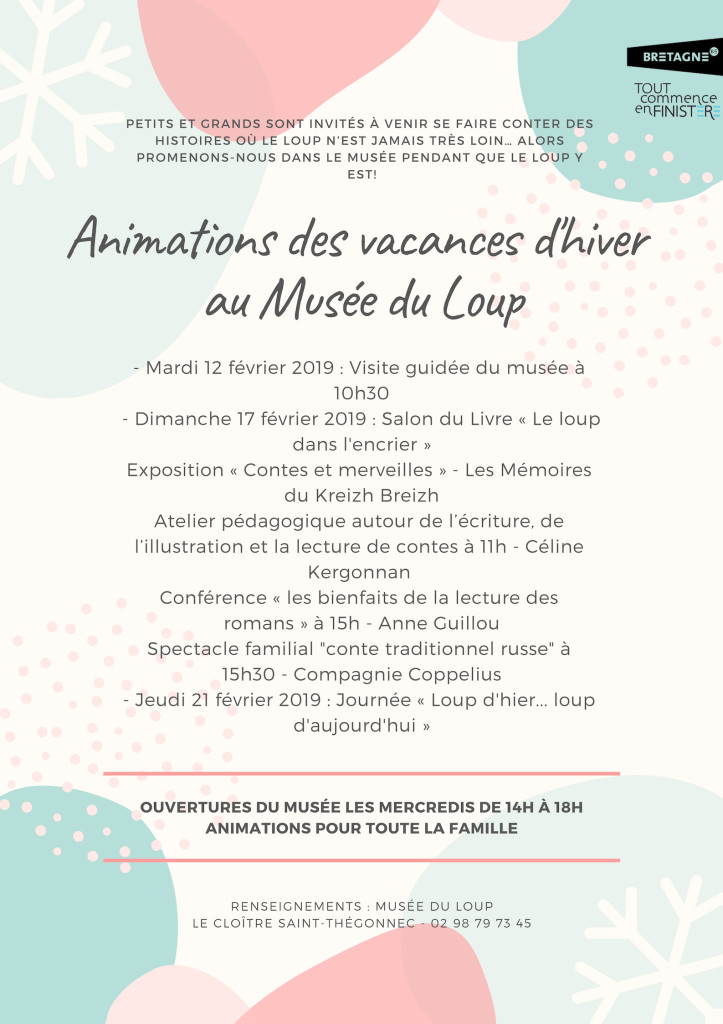 Affiche vacances d'hiver 2019-Musée du Loup BQ