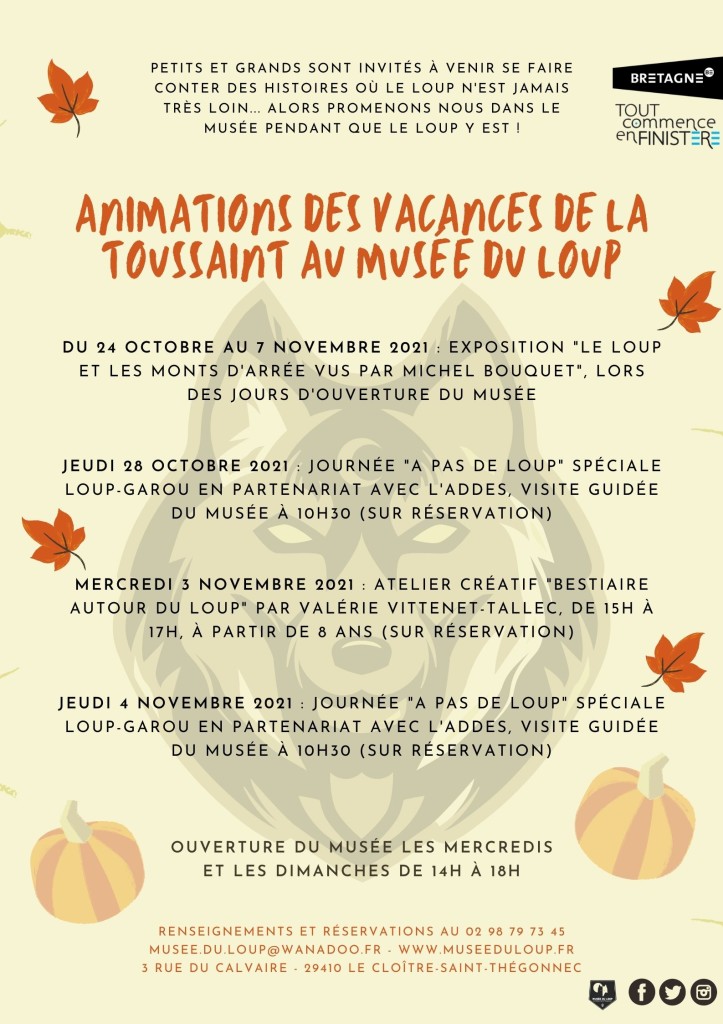 Affiche vacances de la Toussaint 2021
