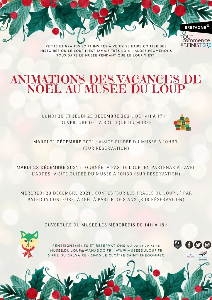 Affiche vacances de Noël 2021