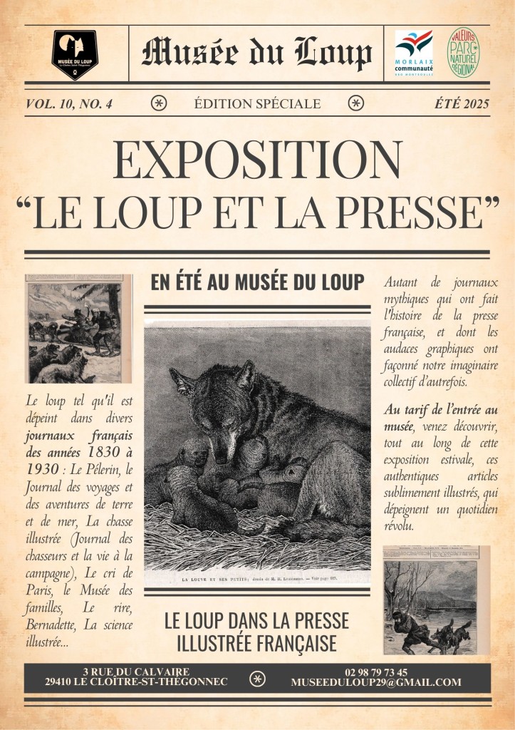 affiche - exposition 2025 LE LOUP ET LA PRESSE